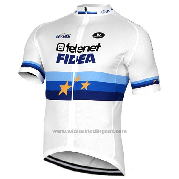 2017 Fietskleding Telenet Fidea Lions Kampioen Europa Korte Mouwen en Koersbroek